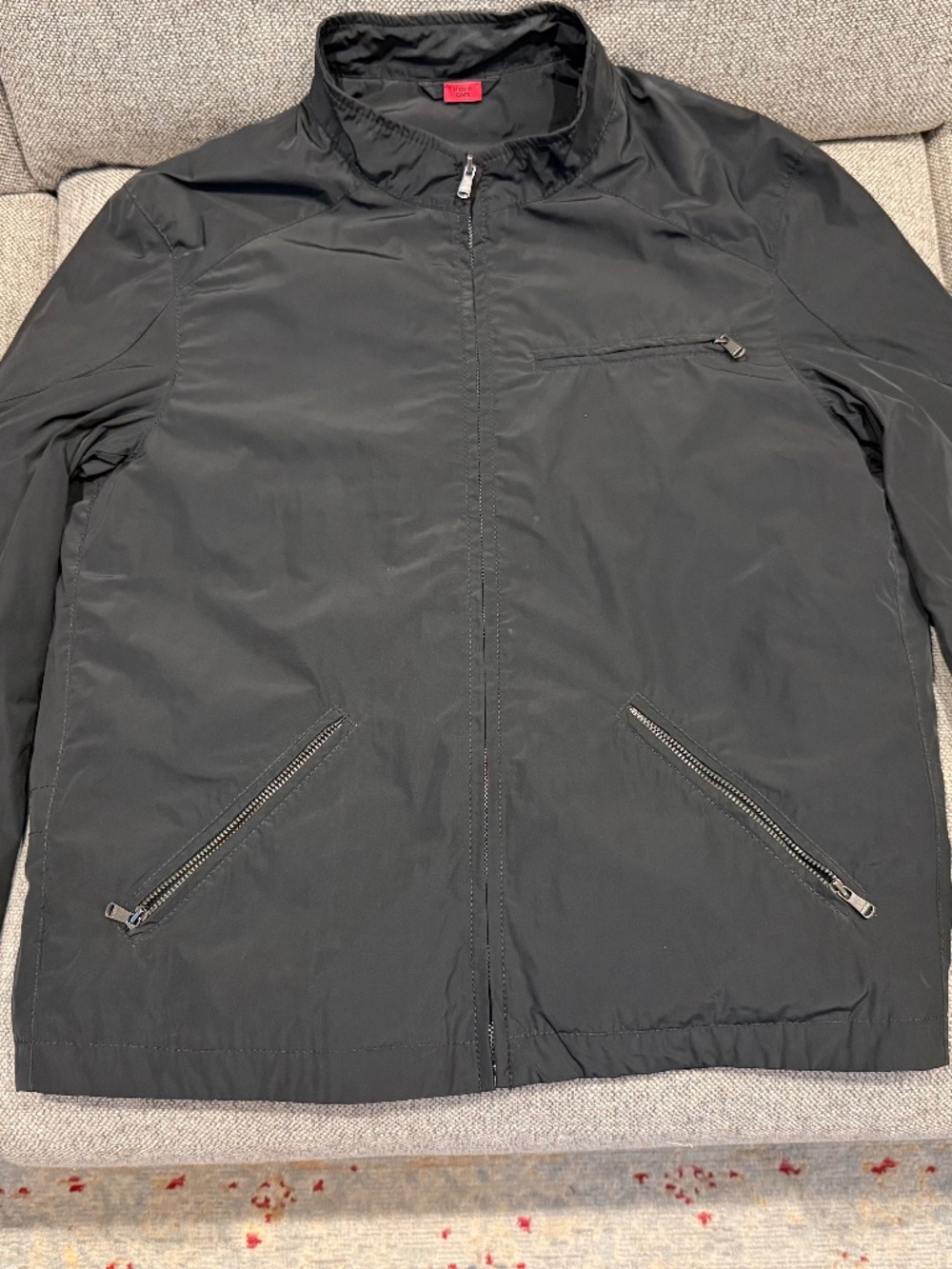 HUGO Hugo Boss Slim Lightweight Full Zip Jacket Moto Style Black size Small